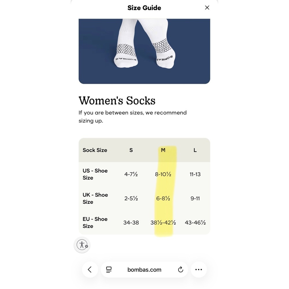 Bombas Ankle Socks Women Medium Black 5 Pairs Honeycomb Arch Support Blister Tab - Picture 5 of 5